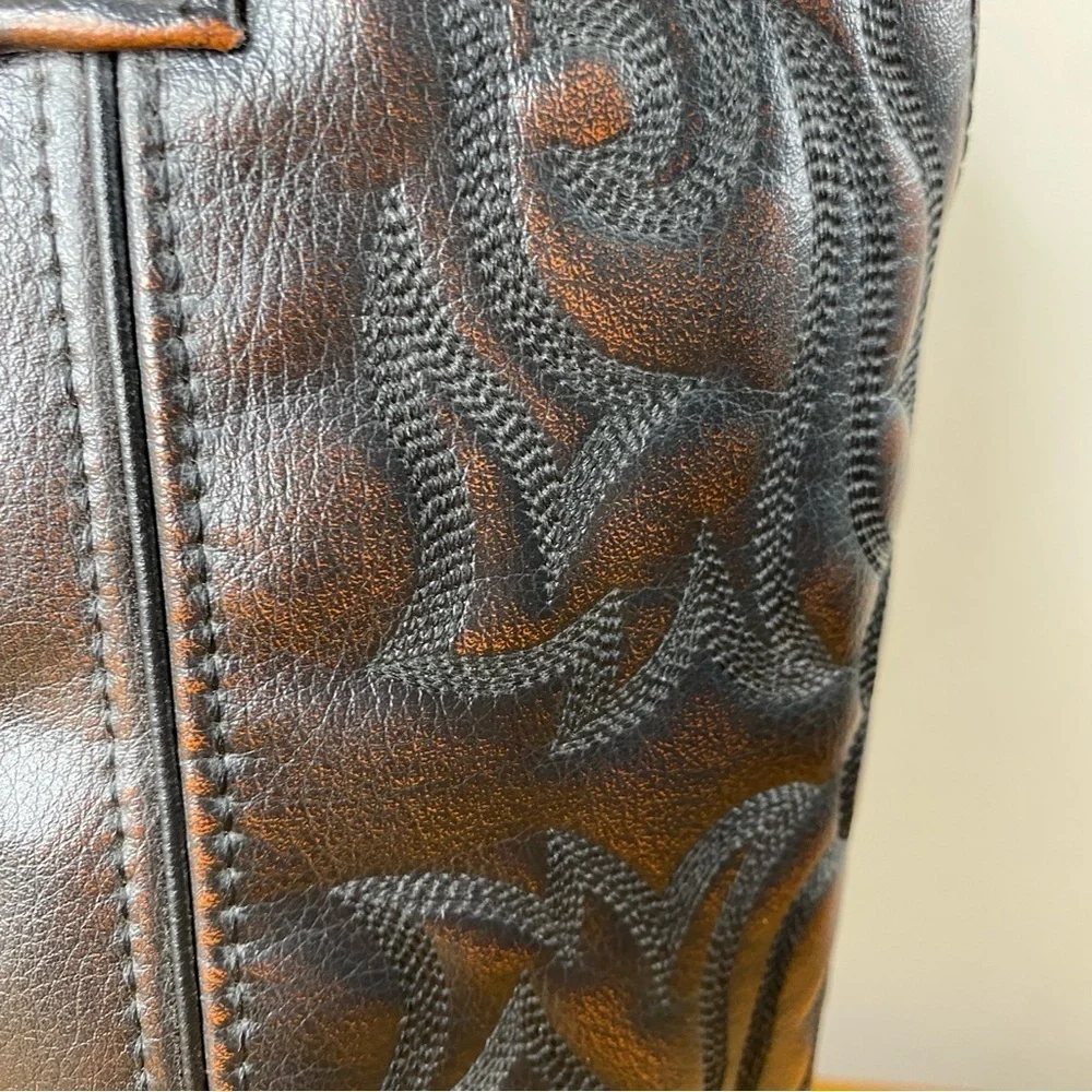 Laredo Hawk Leather Western Cowboy Boots Men’s 8.5D/Women’s 10.5 - Picture 9 of 14